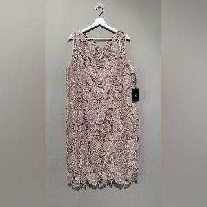 NWT $190 Adrianna Papell lace sheath dres Wedding Cocktail Party Women Plus 20